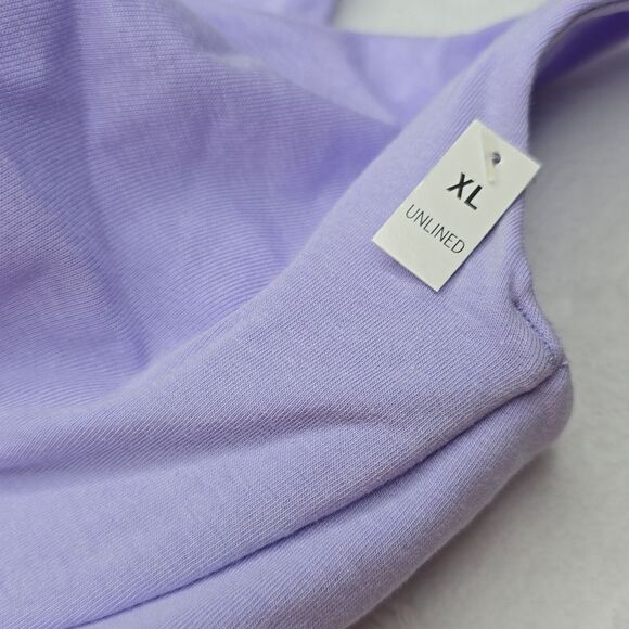1269 NWT Base Cotton Unlined Scoop Bra Purple Cloud - Picture 5 of 8